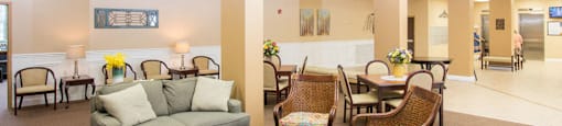 Episcopal Catholic Apartments in Winter Park, FL rec room with access to elevators