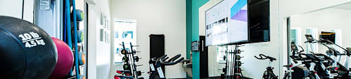 Fitness Center with strength and cardio equipment at ARISTA APARTMENT HOMES, Las Vegas