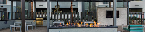 Pool seating by firepit at ARISTA APARTMENT HOMES, Nevada, 89183