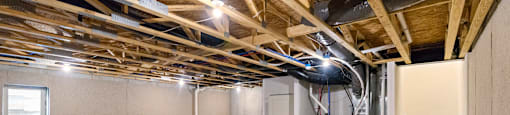 Full basement at Quarry Village Townhomes in DeWitt Michigan