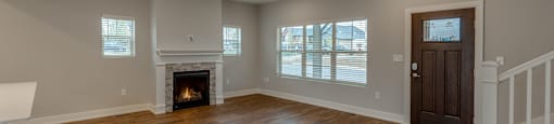 Living room at the Quarry Apartments in DeWitt Michigan