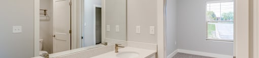 Bathroom at the Quarry Apartments in DeWitt Michigan