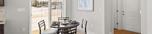 Dining room at the Quarry Apartments in DeWitt Michigan