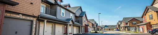 Exterior at the Quarry Apartments in DeWitt Michigan