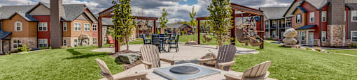 Exterior at the Quarry Apartments in DeWitt Michigan