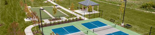 Pickleball at the Quarry Apartments in DeWitt Michigan
