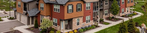 Exterior at the Quarry Apartments in DeWitt Michigan