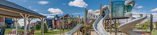 Exterior at the Quarry Apartments in DeWitt Michigan