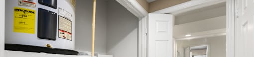 Luxury apartments in the Texas Medical Center with full-size washer and dryer and spacious bath suite at The Lanesborough Apartments