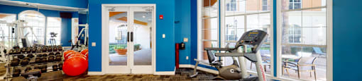 Luxury apartments with 24-hour fitness center at Tuscany Court Apartments in Houston.