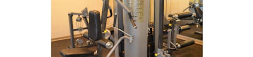 Fitness center with resistance training equipment
