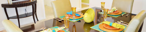 Separate dining room; table with four chairs