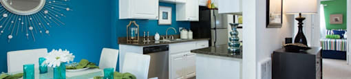 Sienna Apts dining area in the showroom apartment