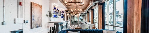 Chicago luxury apartment resident lounge waterfront amenity