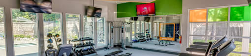 Fitness studio  at Abbott Pointe Apartments in East Lansing, MI near Michigan State University