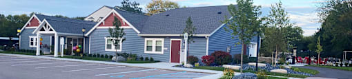 Clubhouse and leasing office  at Arbor Glen Apartments in East Lansing, MI near Michigan State University.