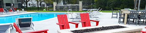 Pool at Arbor Glen Apartments in East Lansing, MI near Michigan State University.