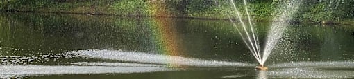 Water feature at Arbor Glen Apartments in East Lansing, MI near Michigan State University.