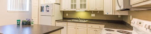 Spacious Kitchen in East Lansing Apartments near Michigan State University | Cedar Street