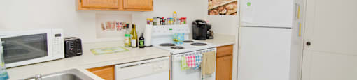 Spacious Kitchen in East Lansing Apartments near Michigan State University | DTN Houses