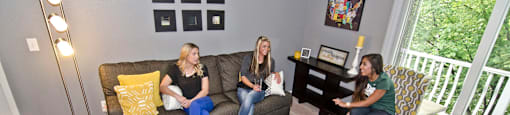 Spacious Living room in East Lansing Apartments near Michigan State University | Olde Farm