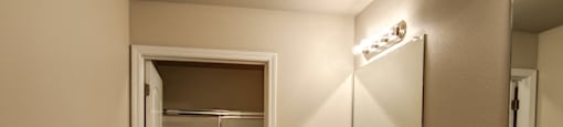 Spacious Bathroom in East Lansing Apartments near Michigan State University | River Walk