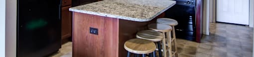 Spacious Kitchen in East Lansing Apartments near Michigan State University | River Walk