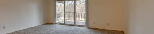 Spacious Living room in East Lansing Apartments near Michigan State University | The Pines