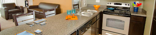 Spacious Kitchen in East Lansing Apartments near Michigan State University | Waterbury Place