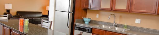 Spacious Kitchen in East Lansing Apartments near Michigan State University | Waterbury Place