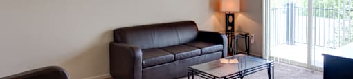 Spacious Living room in East Lansing Apartments near Michigan State University | Waterbury Place