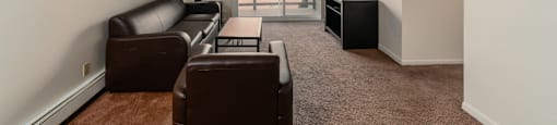 Spacious Living room in East Lansing Apartments near Michigan State University | Waters Edge
