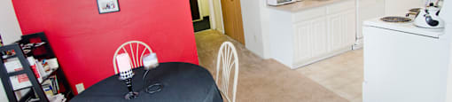 Spacious Kitchen and Living room in East Lansing Apartments near Michigan State University | Woodmere