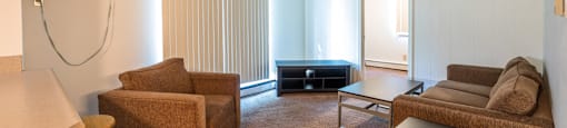 Spacious Living room in East Lansing Apartments near Michigan State University | Woodmere