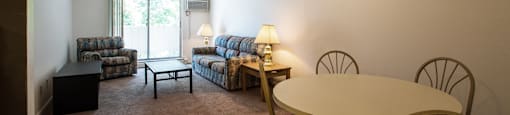 Spacious Living room in East Lansing Apartments near Michigan State University | Woodmere