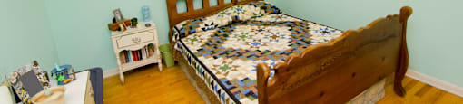 Bedroom at Kimberly House Apartments in Lansing, MI