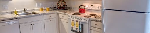 Kitchen at Kimberly House Apartments in Lansing, Michigan
