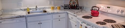 Kitchen at Kimberly House Apartments in Lansing, Michigan