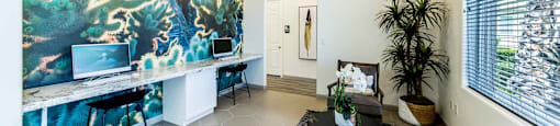 Business Center at THE CLUBS AT RHODES RANCH APARTMENT HOMES, Las Vegas, 89148