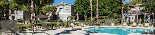 Pool patio at THE PARKSIDE VILLAS APARTMENT HOMES, Nevada