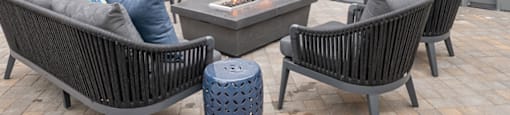 Outdoor courtyard with fire pit at Edgewater Apartments Boise, Boise, ID