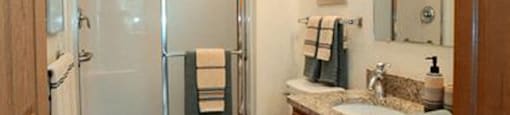 Spacious Bathrooms With Garden Tubs at Highlands at Riverwalk Apartments 55+, Mequon, WI,53092