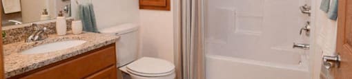Spacious Bathrooms With Garden Tubs at Highlands at Riverwalk Apartments 55+, 10954 N Cedarburg Road, Mequon