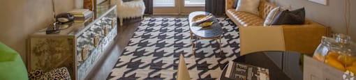 Inside photo of one of our apartment models with furnishings.