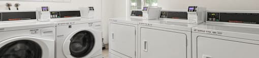 Apartments for Rent in Van Nuys CA - Large Laundry Room Featuring Plenty of Washer and Dryer