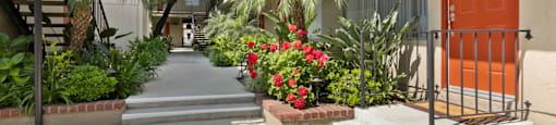 Courtyard at Parkview Terrace Apartments, California