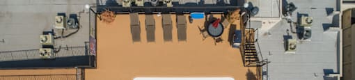 Aerial Pool View at Hillside View, Los Angeles, California