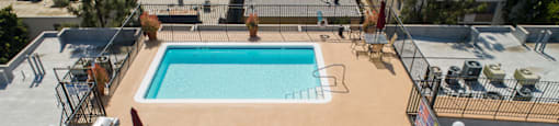 Drone Pool View at Hillside View, Los Angeles
