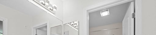 Bathroom With Vanity Lights at Hillside View, California