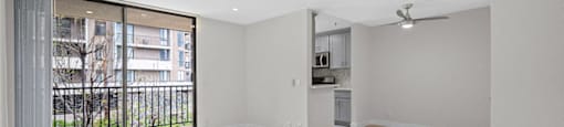 Living Area With Balcony at Hillside View, Los Angeles, CA, 90046